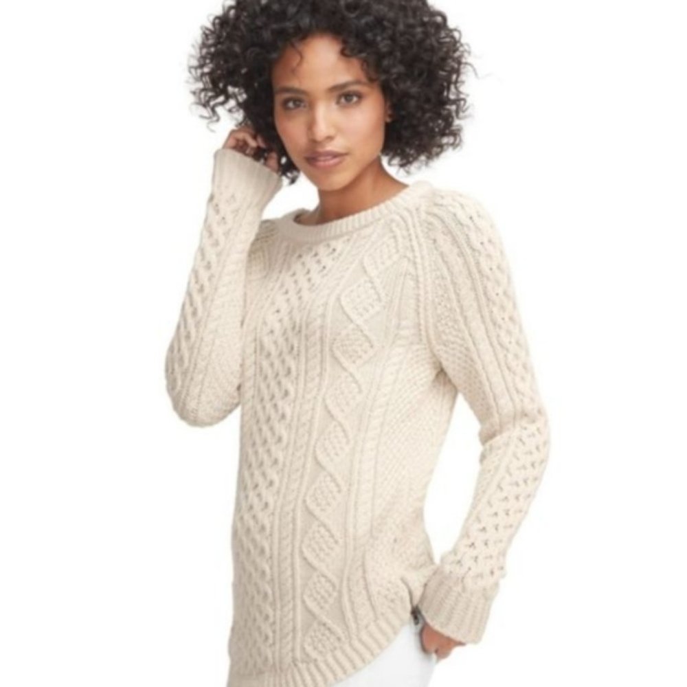 EUC L.L. Bean Signature Cotton Fisherman Tunic Sweater XS